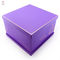 Custom Printed Cardboard Paper Boxes Purple Colored Cake Packaging Box with Window 6“ 8”